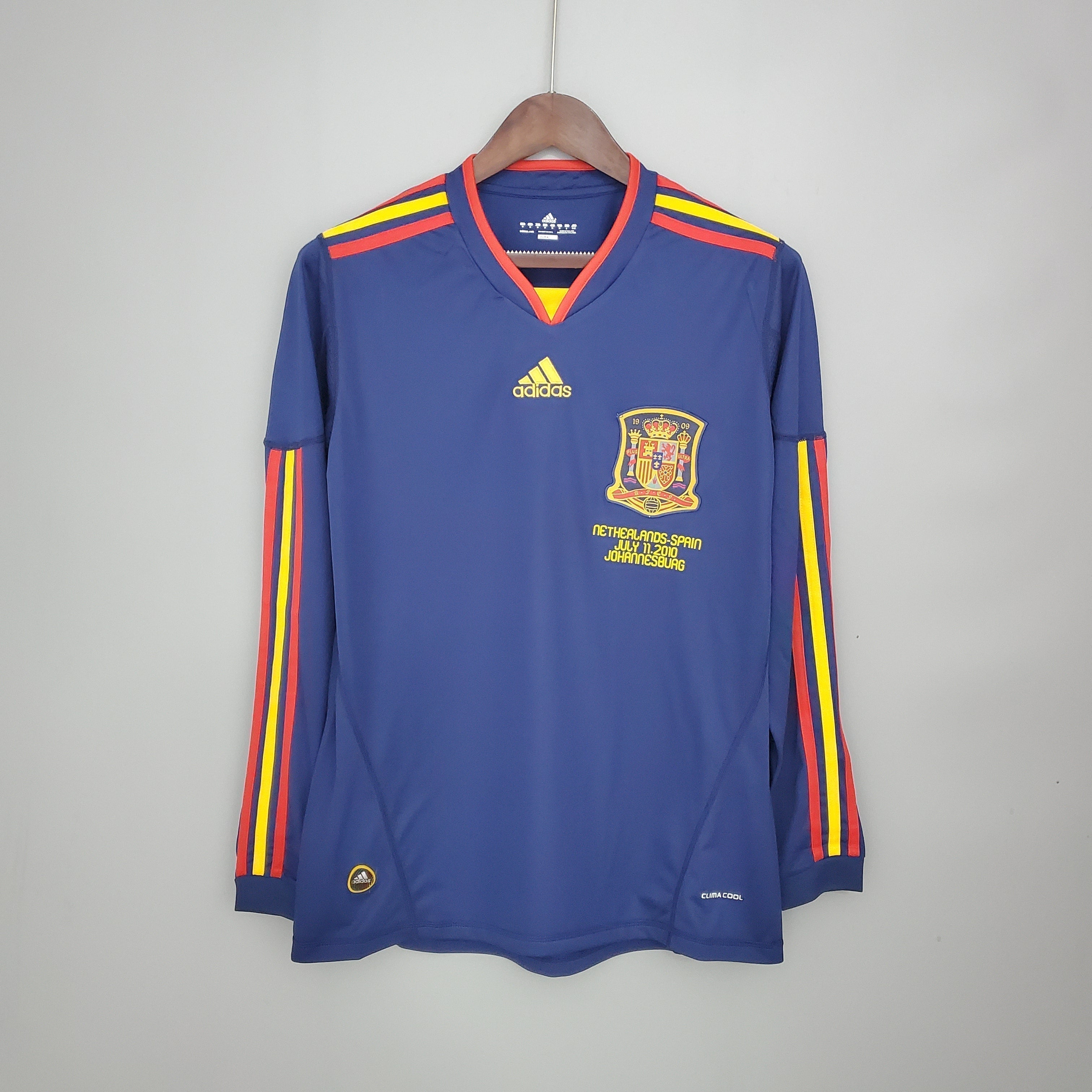 ESPAÑA MUNDIAL I 2010 HOMBRE (RETRO) MANGA LARGA - Vitrine Futebolística