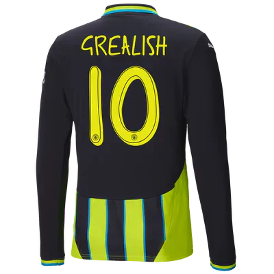 #10 Grealish Manchester City Visitante Camiseta 2024/2025 Long Sleeve
