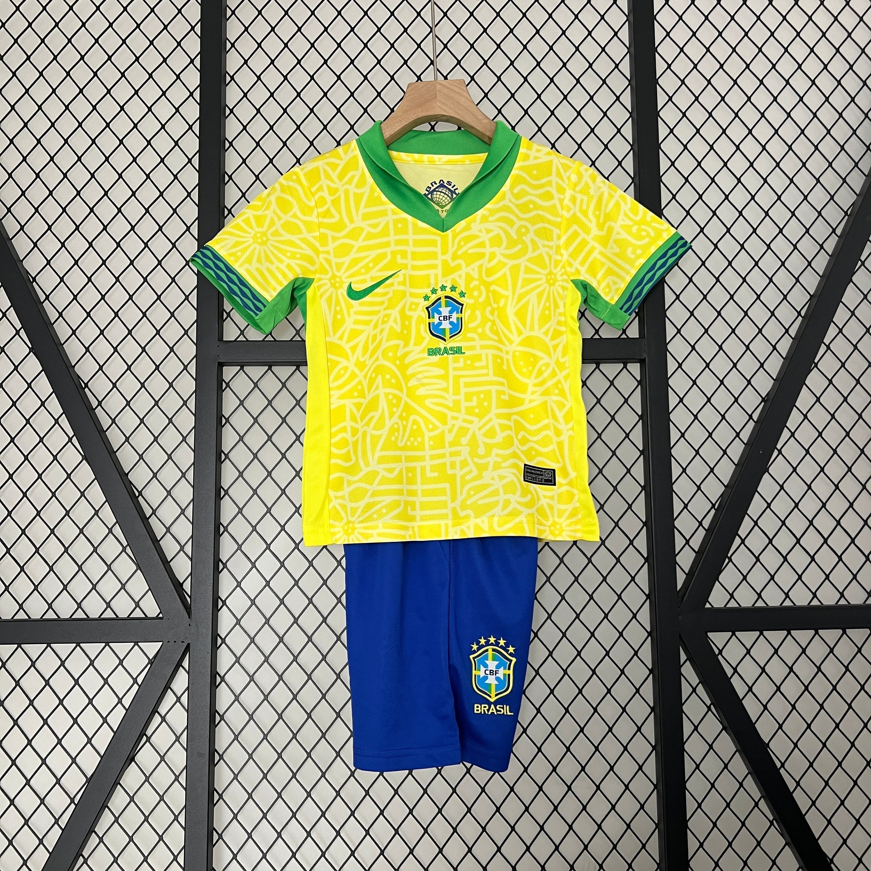 CAMISETA BRASIL I COPA AMÉRICA 2024 CONJUNTO INFANTIL - Vitrine Futebolística