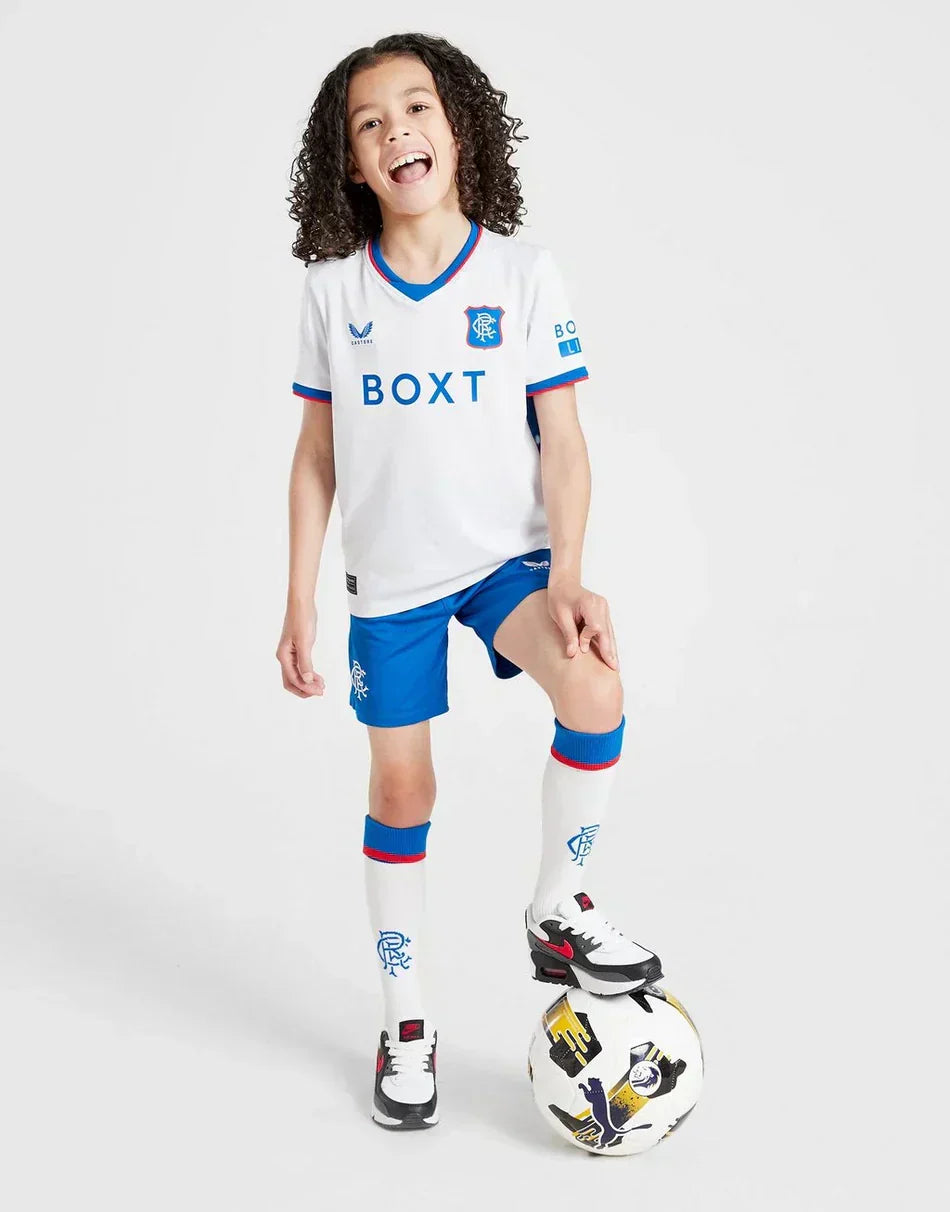 Kids Castore Rangers Visitante Kit 2024/2025