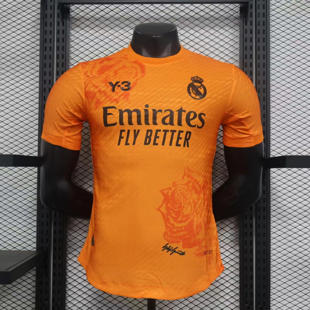 CAMISETA REAL MADRID Y-3 NARANJA 24/25 HOMBRE (VERSIÓN JUGADOR) - Vitrine Futebolística