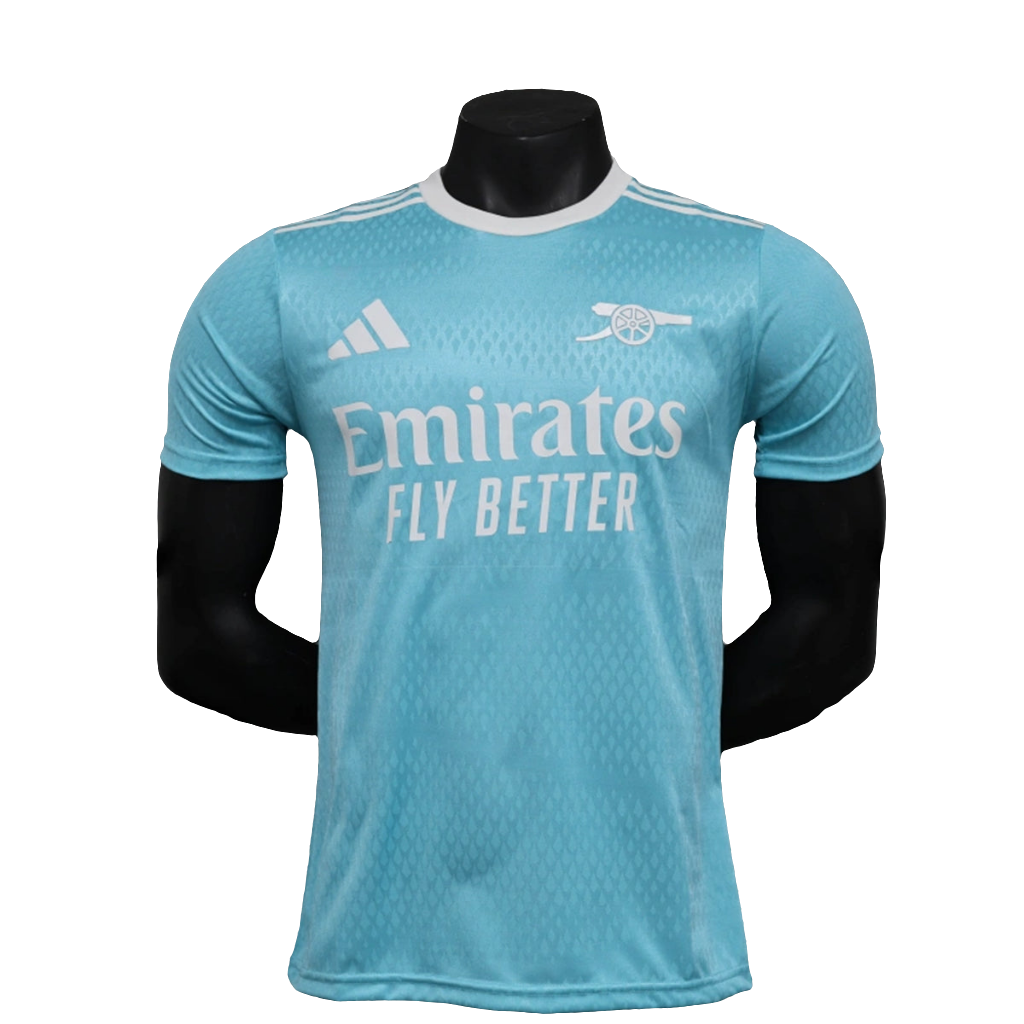 Camiseta Arsenal 25/26 Pre-Juego - Azul Celeste - Versión Jugador