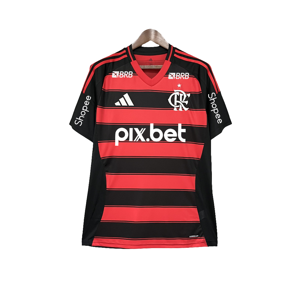 Camiseta Flamengo 25/26 I Casa - Todos los Patrocinios - Versión Aficionado