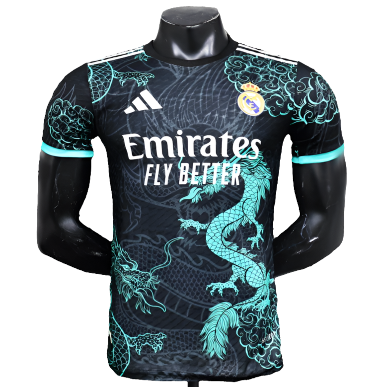 Camiseta Real Madrid 25/26 Edición Especial - Negro y Azul Claro - Versión Jugador