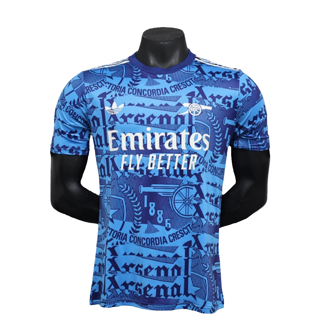 Camiseta Arsenal 25/26 Pre-Juego - Azul - Versión Jugador